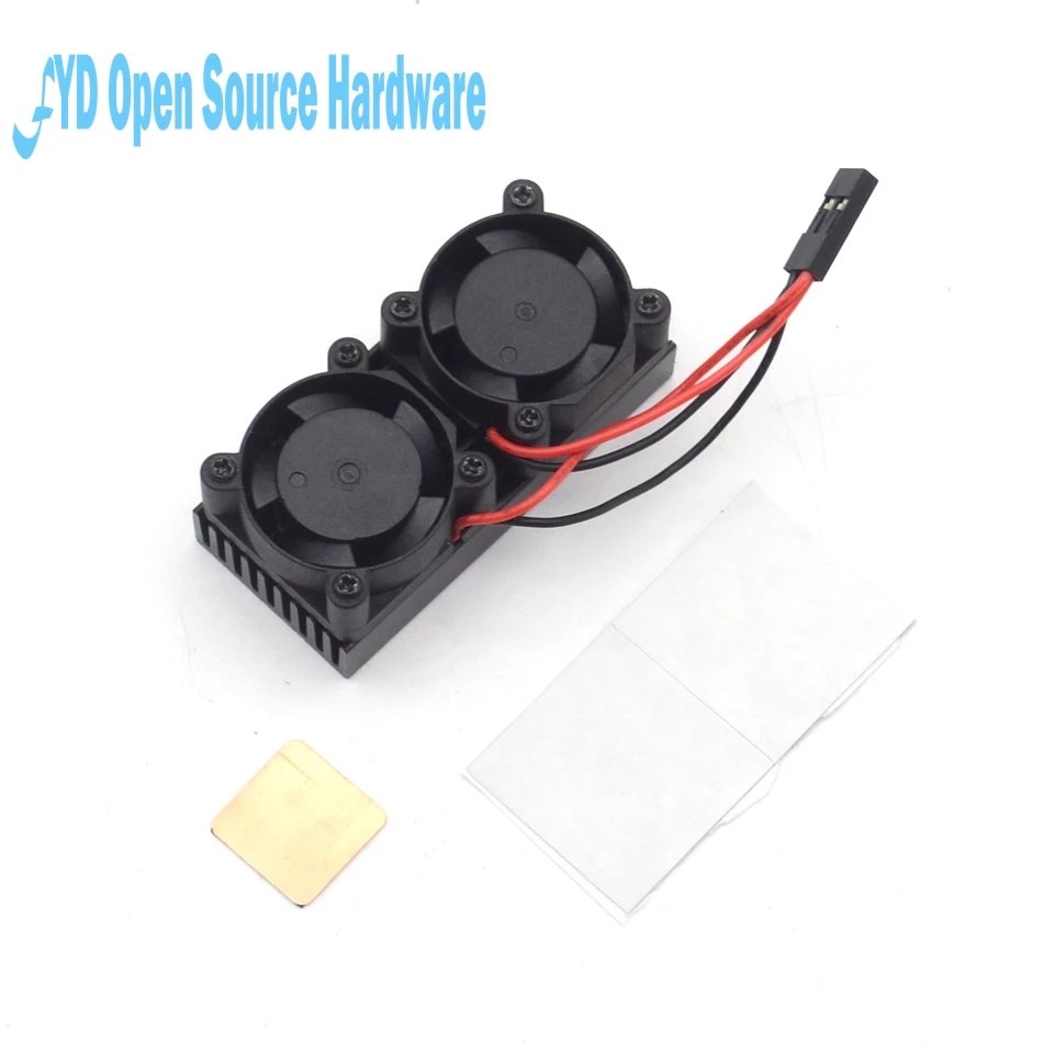 1 шт. Raspberry pi Dual Fan Ultimate Heatsink Cooler с двойными вентиляторами охлаждения для Pi 3/2 Model B /