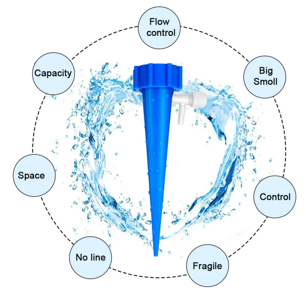 12 шт./лот, самотечные шипы для самостоятельного полива растений, регулируемые колья, система для отпускных растений, поливочный горшок, инструменты для полива