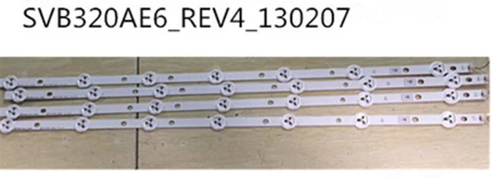 4 шт./лот светодиодный полосы SVB320AE6_REV4_130207 7 светодиодный 610 мм для TH-L32B68C, используемая часть