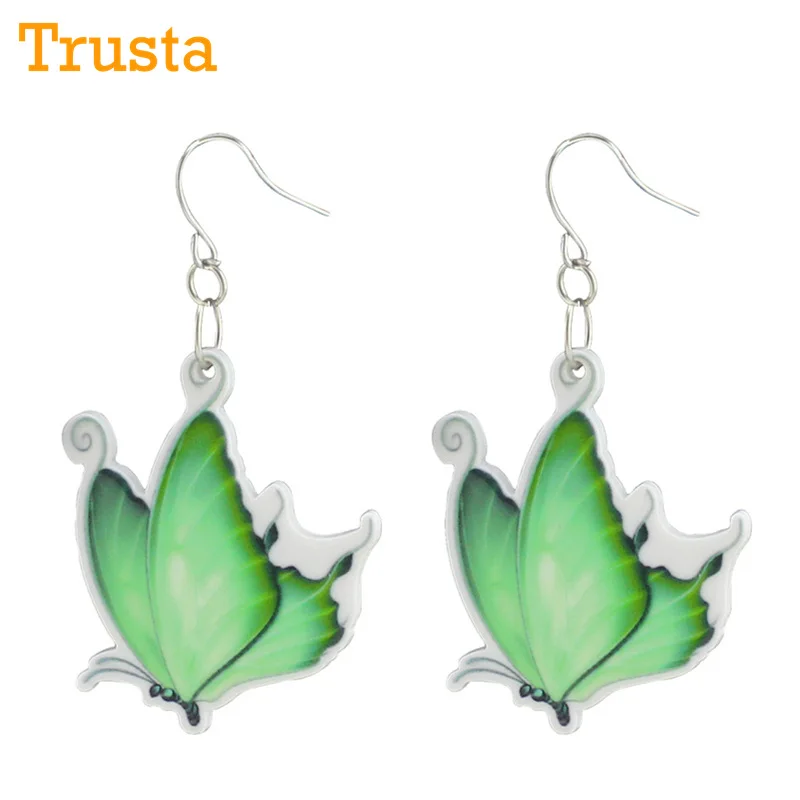

Trusta 2017 Fashion Girls Kids Gift Jewelry Lovely Cute Little Butterfly Earring Pendant 16" Short Chain Necklace Xma Gift DZ02