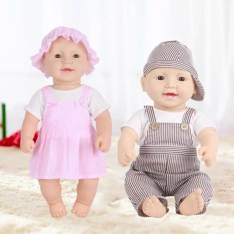 

Vinyl Doll Lifelike Simulation Baby Cute Playmate for Toddler Kids Toy Gift Soft Vinyl Dolls Children Kindergarten Lifelike Toys