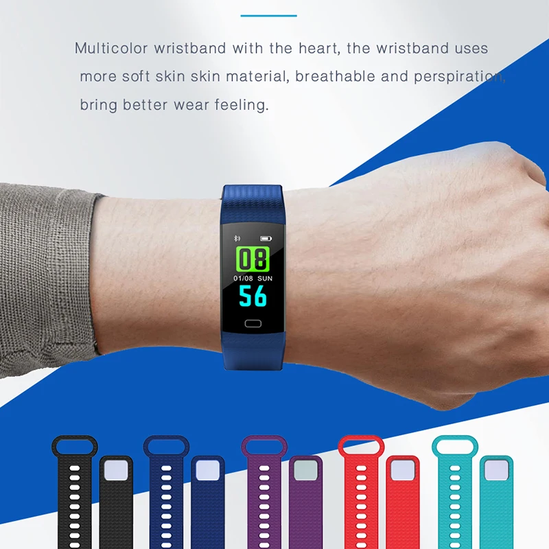 VITOG Y5 Smart Bracelet IP67 Waterproof Heart Rate Blood Pressure Oxygen Fitness Bracelet Multi Sport Mode Smart Wristband Watch