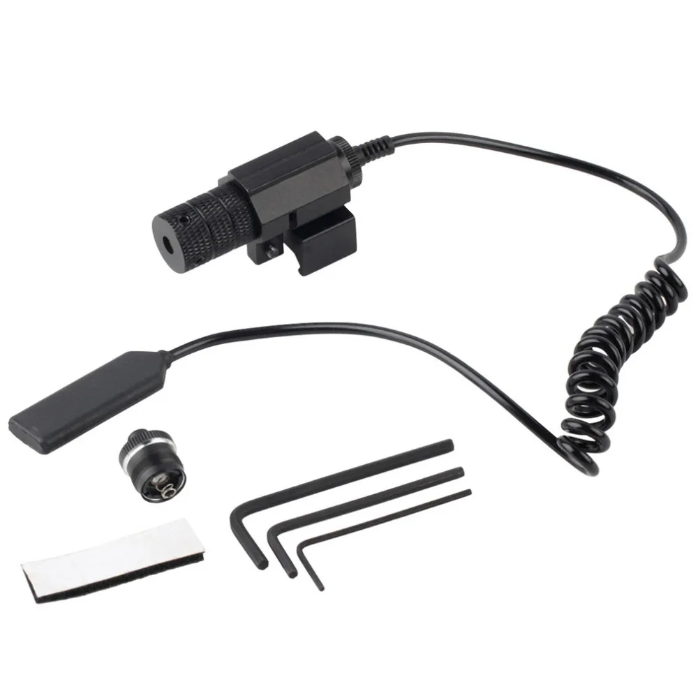 

1Sets Tactical red dot Mini Red Laser Sight With Tail Switch Scope Pistol with Lengthen Rat Tail Hunting Optics free shipping