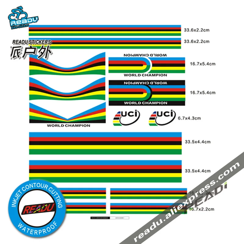 rainbow bike stickers
