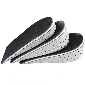 

400PAIRS/LOT Breathable Half Insole Heighten Heel Insert Sports Shoes Pad Cushion Unisex 2/3/4cm Height Increase Insoles