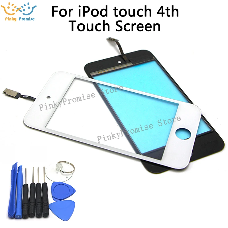 Новое поступление Переднее стекло сенсорный экран дигитайзер Замена для iPod touch 4 4th 4G черный и белый+ Инструменты