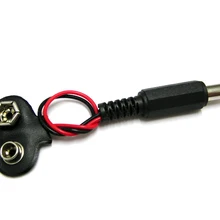 10 шт./лот экспериментальный 9 В батарея оснастки кабель питания к DC 9 в клип мужской линии батарея адаптер