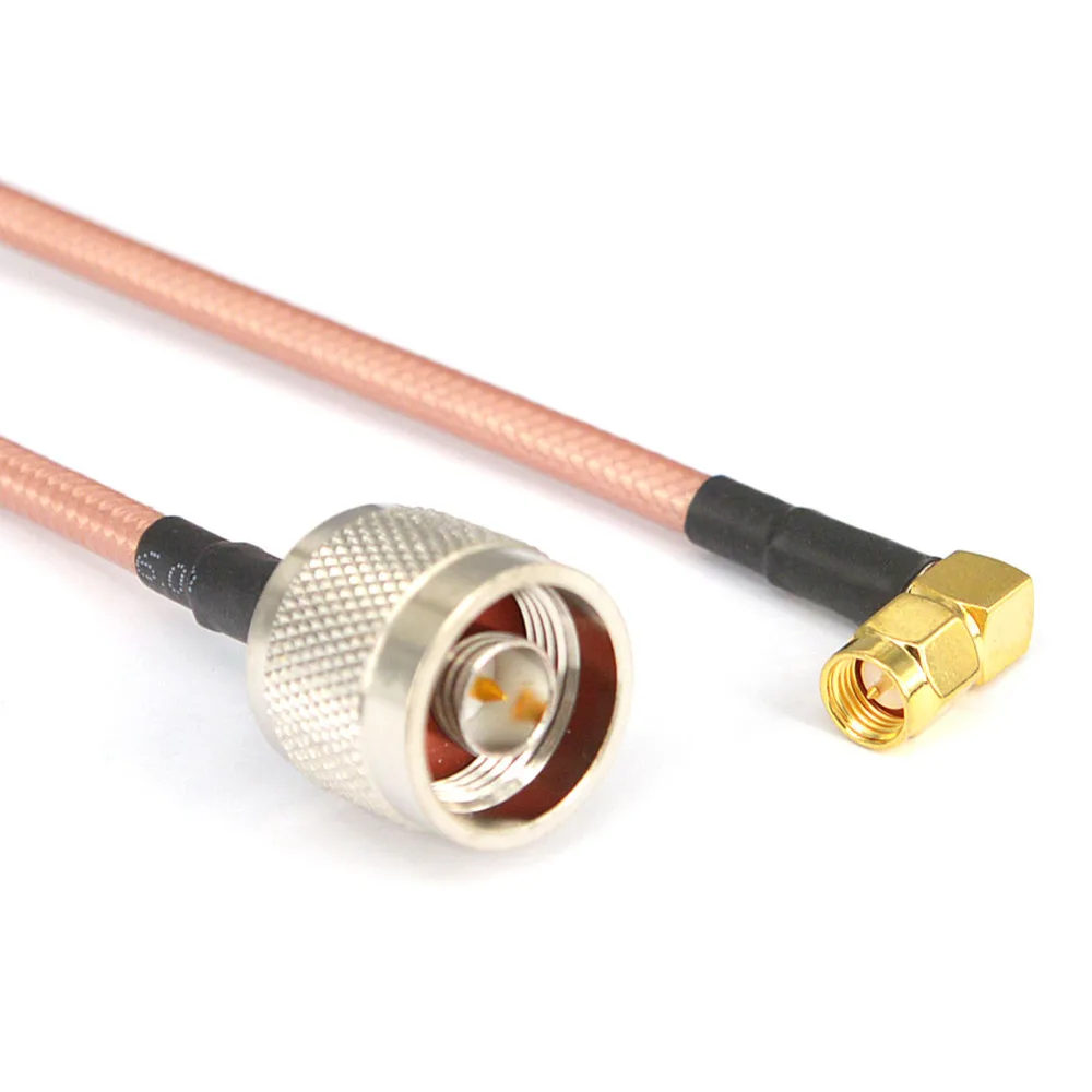 

WIFI Antenna Cable N Male to SMA Male Rightangle Connector Low Loss RG142 15cm,50cm,100cm,200cm