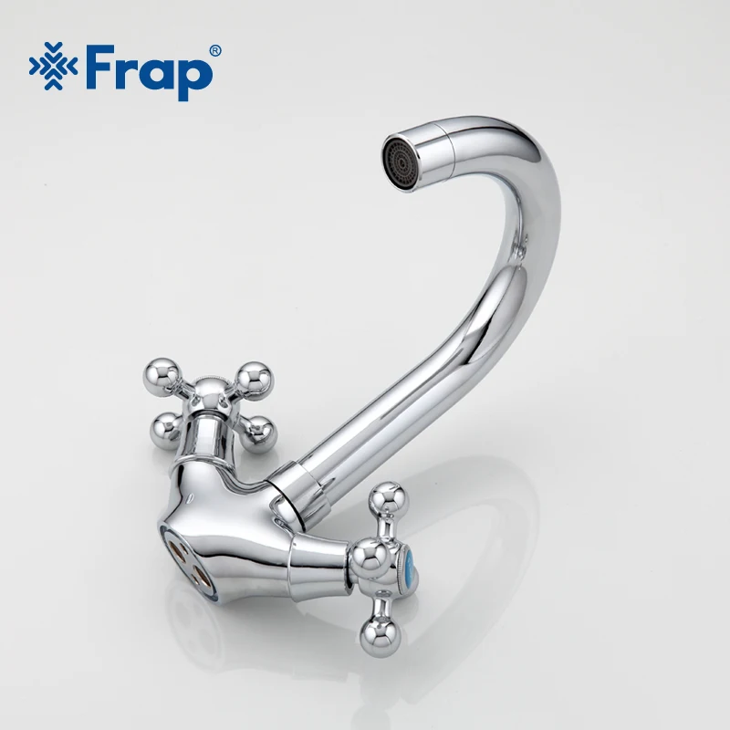 Günstig FRAP Silber Bad wasserhahn Dual Griff Schiff Sinken Mischbatterie Heißer und kalten trennung schalter F1319