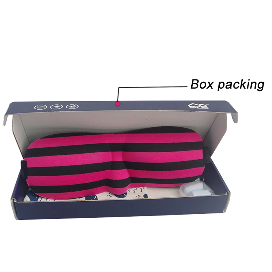 Portable Soft Comfortable Sleeping Aid Cover Eye Patch - 3D Design Eye Mask for Travel Rest Stripes Blindfold image 6