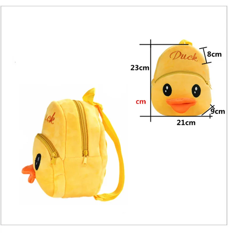 

kids plush backpacks Cartoon yellow duck plush toys for kids new cute animal mini school bag student Kindergarten bag