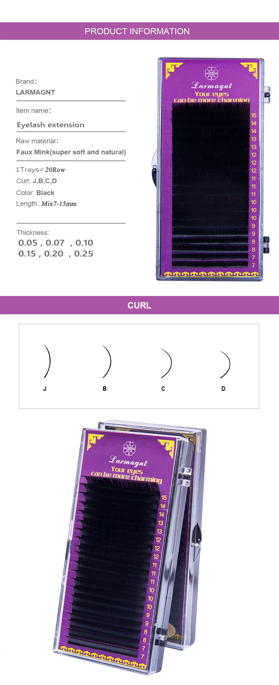 Все размеры B/C/D curl 1 поднос, смесь 7-15 мм Высококачественная синтетическая норка, натуральные норковые накладные ресницы, индивидуальное наращивание ресниц