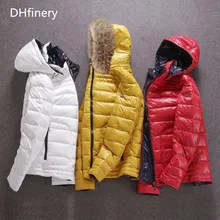 Зимняя мужская куртка-пуховик в европейском и американском стиле, теплая куртка-пуховик на утином пуху минус 40 градусов, пальто с воротником из натурального меха енота, размер 46-54, B105