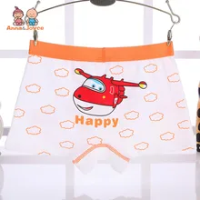 4 шт./лот мальчик трусы-боксеры для мальчиков Хлопковые Штаны удобные дышащие трусики шорты с рисунками FFP70