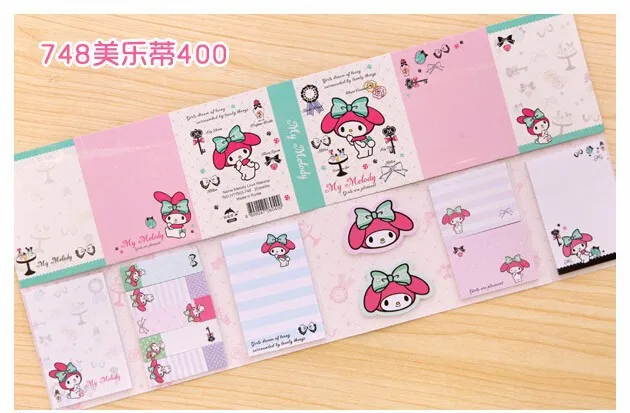 1 шт Kawaii Totoro Melody 6 складных блокнотов для заметок Sticky Notes Post It Bookmark подарочные канцелярские товары