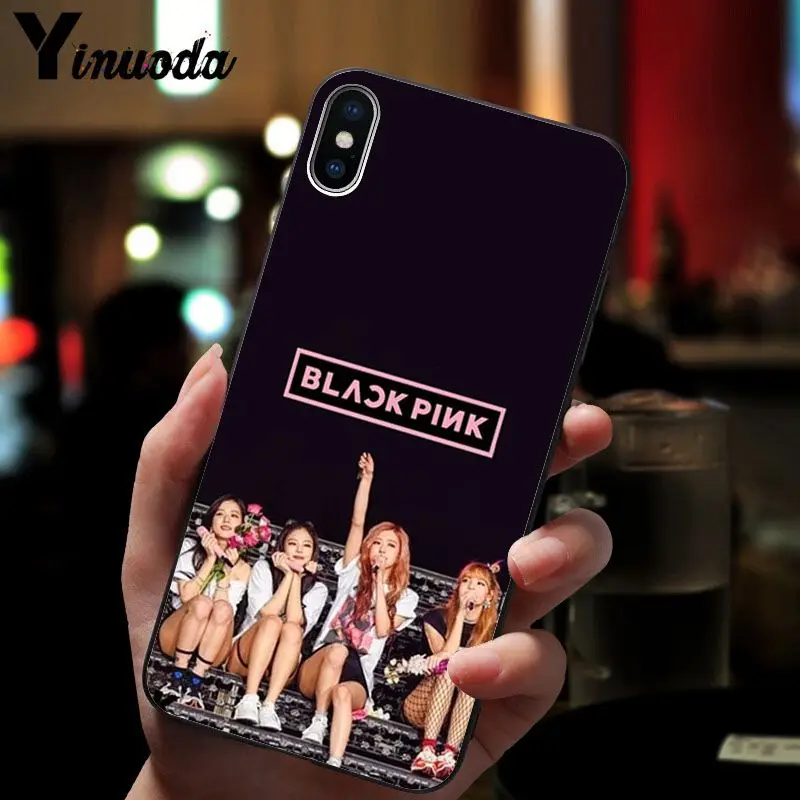 Yinuoda BLACKPINK LISA Kpop Beautiful Phone Accessories Case for Apple iPhone 8 7 6 6S Plus X XS MAX 5 5S SE XR Cellphones