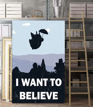 

Believe in Magic Neighbor Wall Art Paint Wall Decor Canvas Prints Canvas Art Poster Oil Paintings No Frame