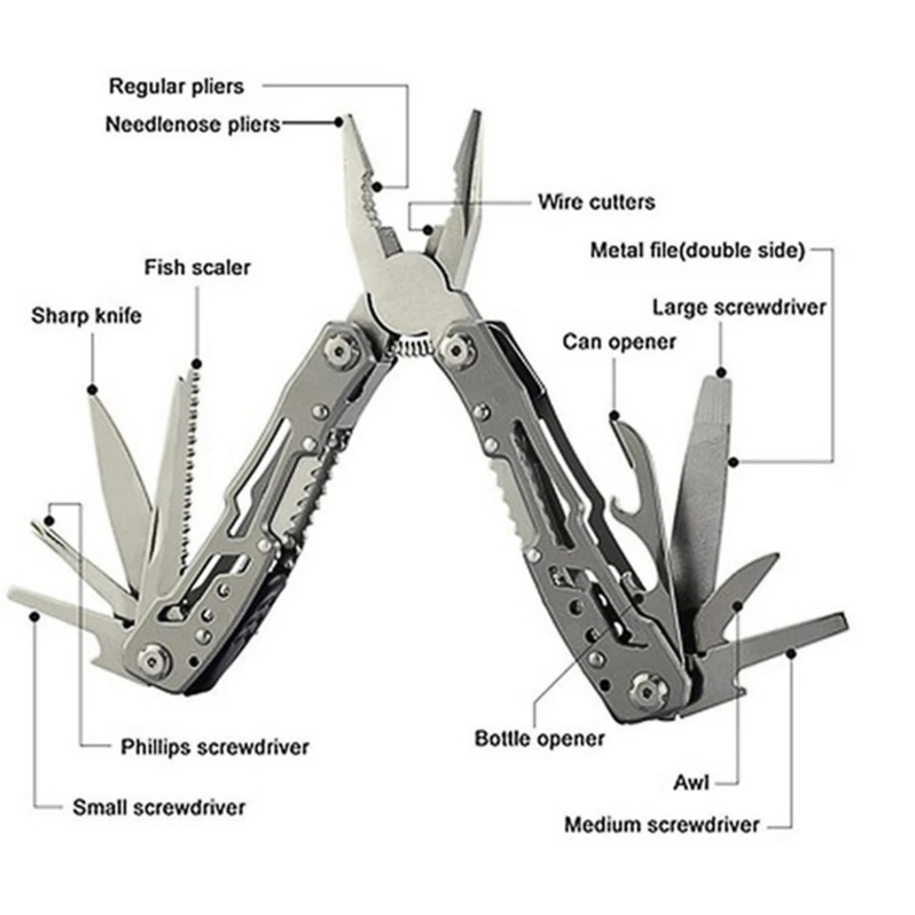 Складной Регулируемый Многофункциональный мини-плоскогубцы портативный нож отвертка зажим пилы аварийные дорожные наборы Инструменты для выживания кемпинга