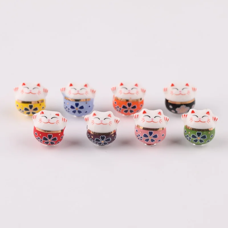 Для поделок, керамические маленькие ювелирные аксессуары для браслетов Zhaofu cat