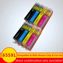 Xiangyu 8 шт./лот совместимый с HP655 для HP 655 BK C M Y чернильный картридж с чипом для HP 3525 4615 4625 5525 6520 6525 6625