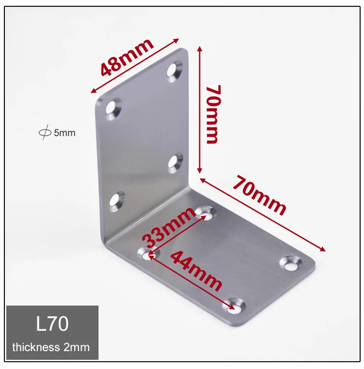 Угловой Кронштейн мебели из нержавеющей стали/фиксированный разъем, правый угол, поддержка полки, сильный, легко установить, мебельная фурнитура