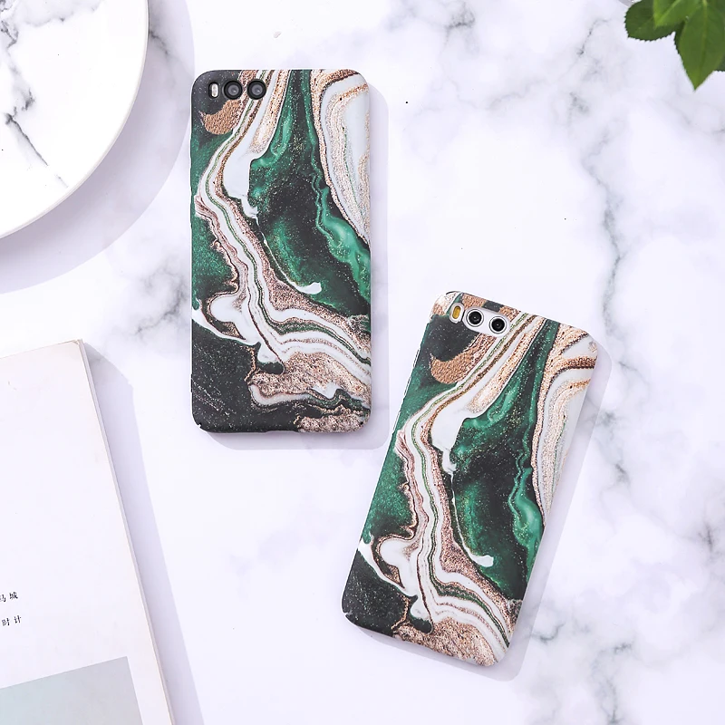 Твердый чехол с изумрудами и мраморной текстурой для XIAOMI MI9 MI9SE MI8 MI8SE MI8LITE MIX3 MIX2S MI6 |