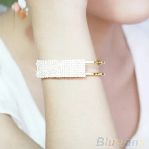 Новые Модные Элегантные Для женщин браслет кристалл манжеты Bling леди подарок Браслеты 08 МВт