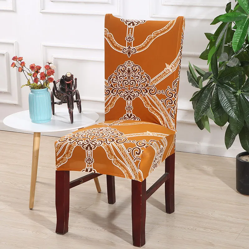 

Chair Covers Spandex Slipcover Modern Removable Anti-dirty Kitchen Seat Case Stretch Chair Cover for Weddings Party Office