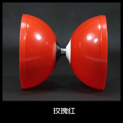 Diabolo 10 цветов один отличный подшипник Kongzhu 128 мм(D) 140 мм(H) 240 г комплект упаковки Diabolo/палочки/струны/мешок - Цвет: Красный