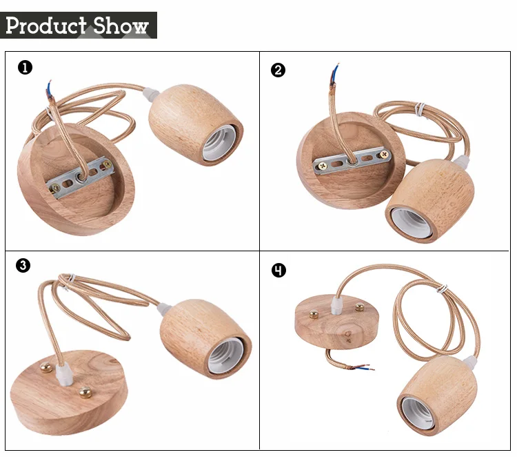 Держатель база e27 комплектующие для люстры держатель лампы дерево