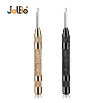 

JelBo Golden/Black Drill Automatic Center Punch Metal Glass Breaker Spring Marker Drill Bit Tools Starting Holes Fast Drilling