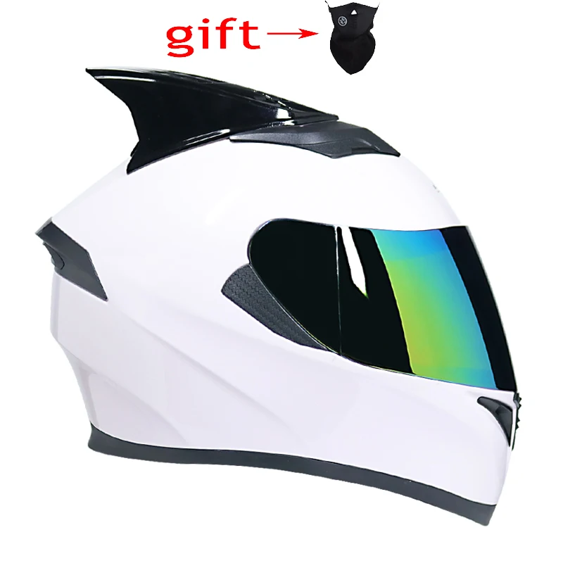 Полнолицевой мотоциклетный шлем снегоход ATV мотоцикл уличный велосипед мотор езда Гонки с теплым шейный платок для зимнего сезона - Цвет: c4