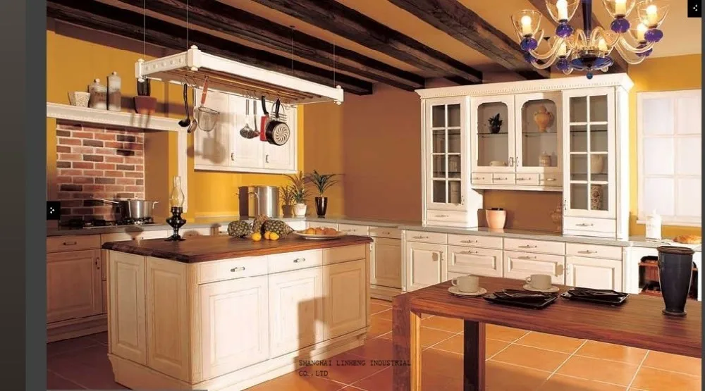Модульный деревянный кухонный настенный шкаф(LH-SW039