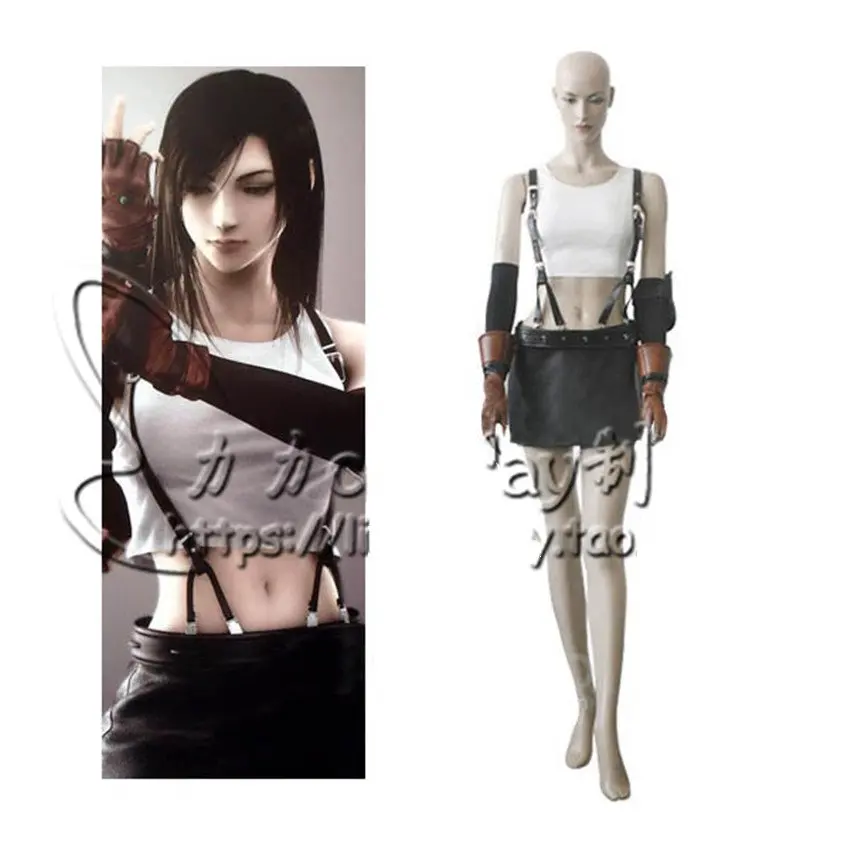 Игра Final Fantasy VII Remake FF7 Tifa Lockhart косплей костюмированный наряд для взрослых