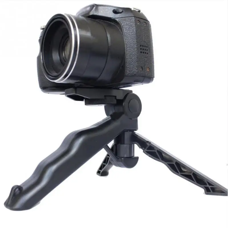 Portable 2in1 Table Mini Folding Tripod Stand + Hand Grip