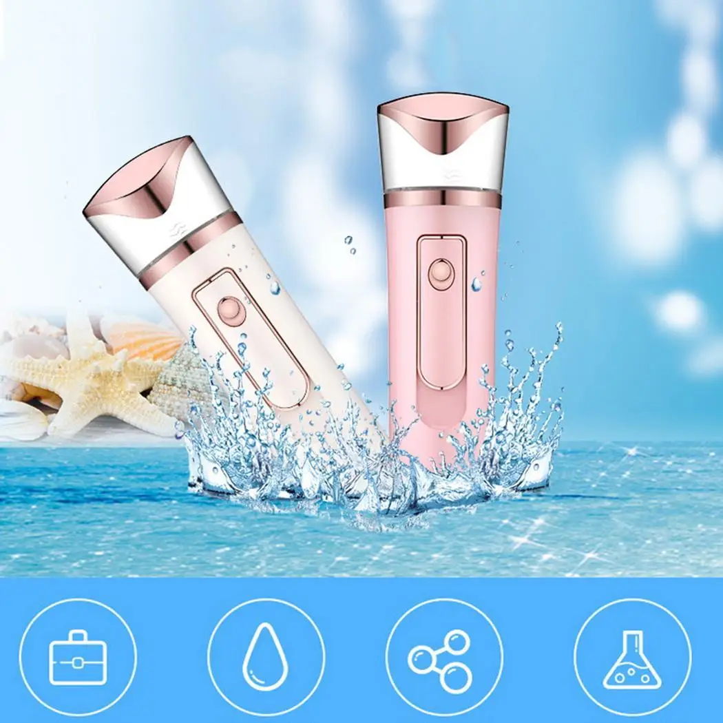 

Nano Spray Humidifier Portable 30ML Mini USB Humidifier Face Moisturizing Spray Facial Hydrating Mist Sprayer With Power Bank