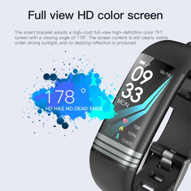 

G26S Color Screen Smart Bracelet IP67 Waterproof Multi-motion Mode Heart Rate Blood Pressure Monitoring Smart Bracelet