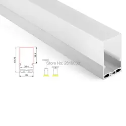 10 х 2 м комплектов/много Линейный светодиодные полосы профиль алюминиевые супер глубокий u-образный светодиодный алюминиевый профиль