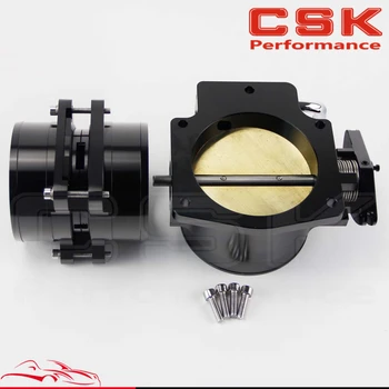 

92mm Throttle Body+ Mass Air Flow Sensor MAF End Intake Adapter Fits For Chevy LS1 Black / Silver
