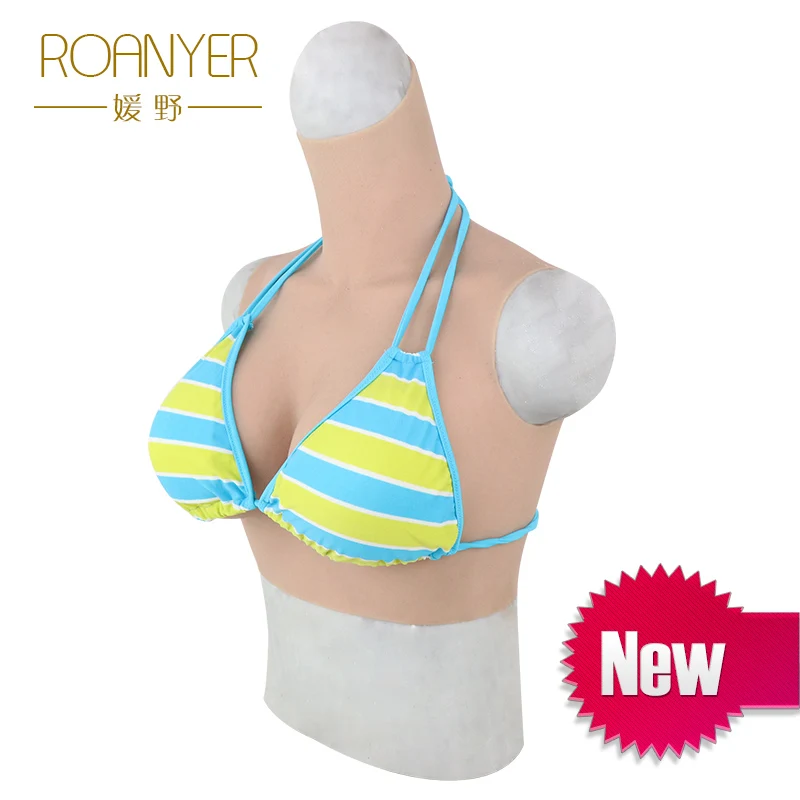 

Roanyer transgender crossdresser artificial silicone fake breast forms D Cup male to female Realistic crossdressing False Boobs