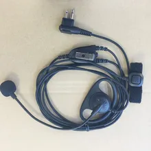 honghuismart D shape with Finger PTT MIC headphone M plug for motorola EP450,CP040,GP3188,Hytera etc walkie talkie for rider