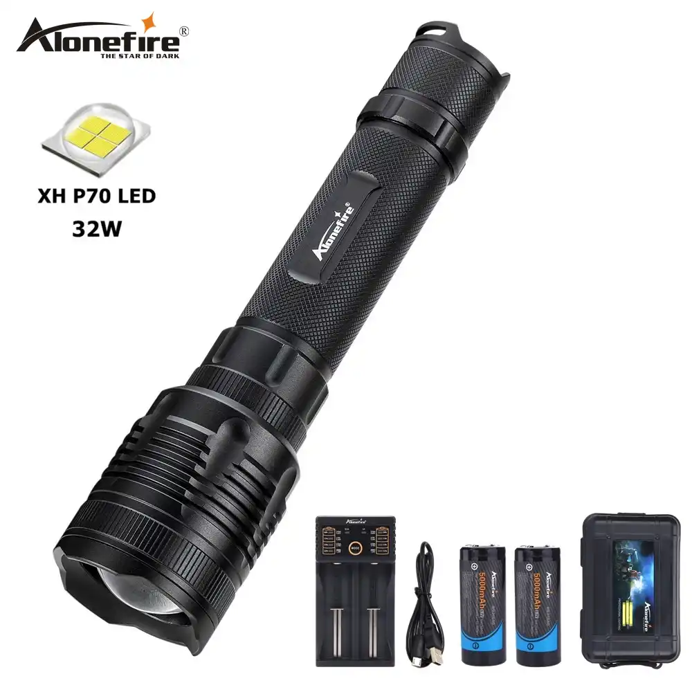 AloneFire H003 most powerful LED Flashlight chip Lamp XHP70/XHP50 32W
