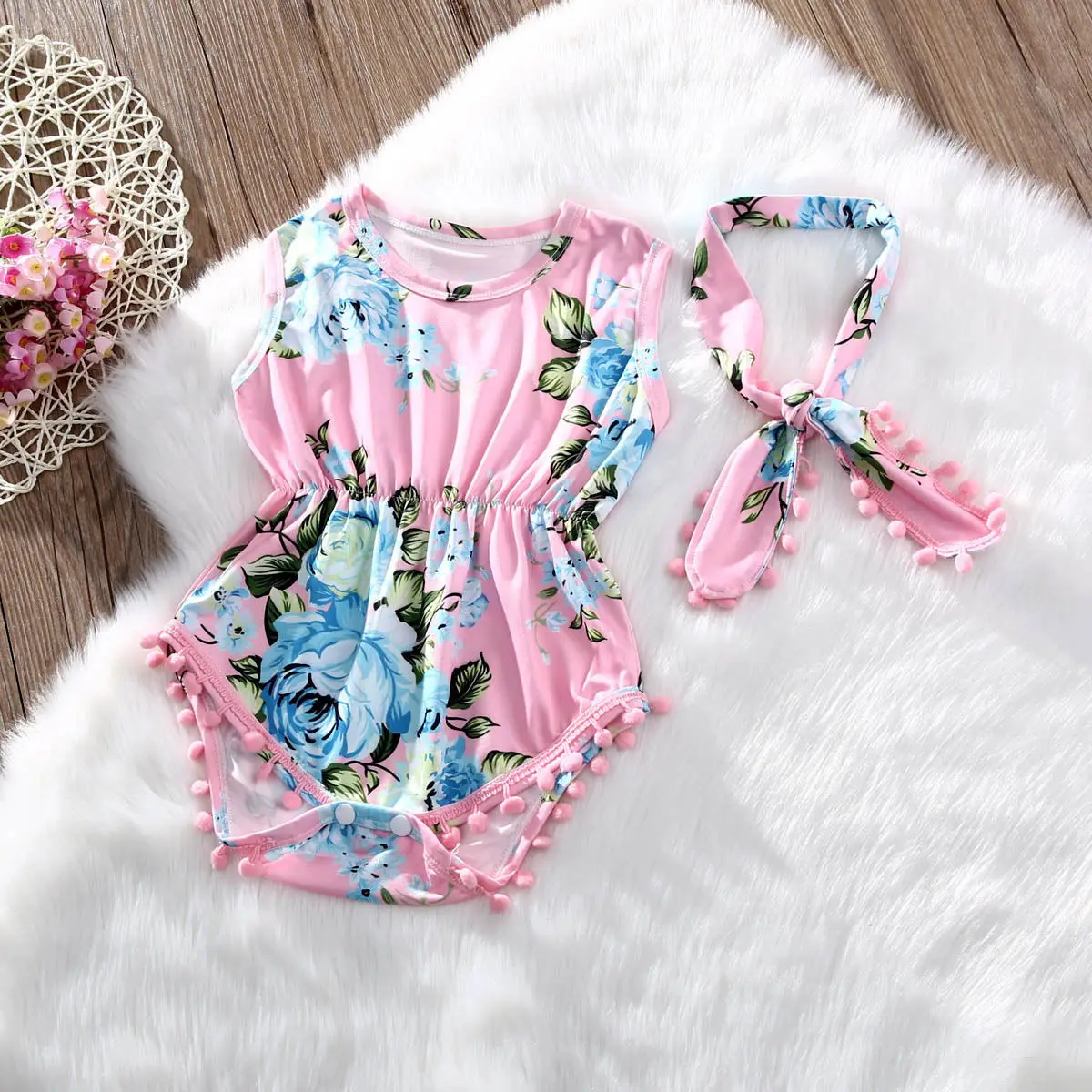 Hi Baby Store продавец из США комбинезон для маленьких девочек с цветочным рисунком