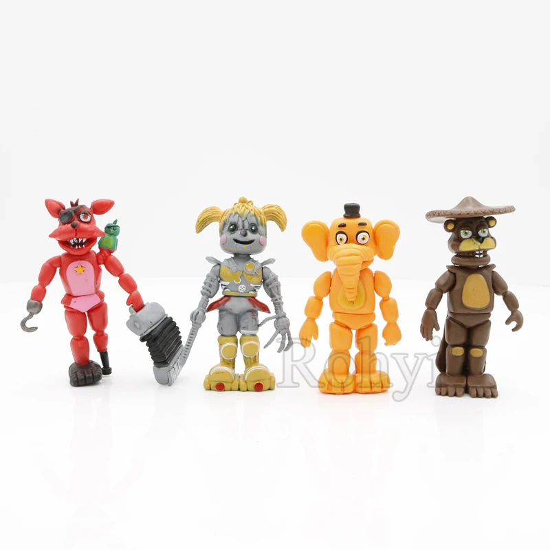 Экшн Фигурка пять ночей у Фредди из ПВХ 6 шт./лот 10 5 см кукла FNAF Бонни Фокси фазбер