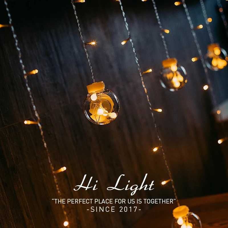 LED Copper Wire Star Curtain String Lights Lamp Fairy Lighting For Outdoor Wedding Christmas Decoration 220v EU Plug Twinkly