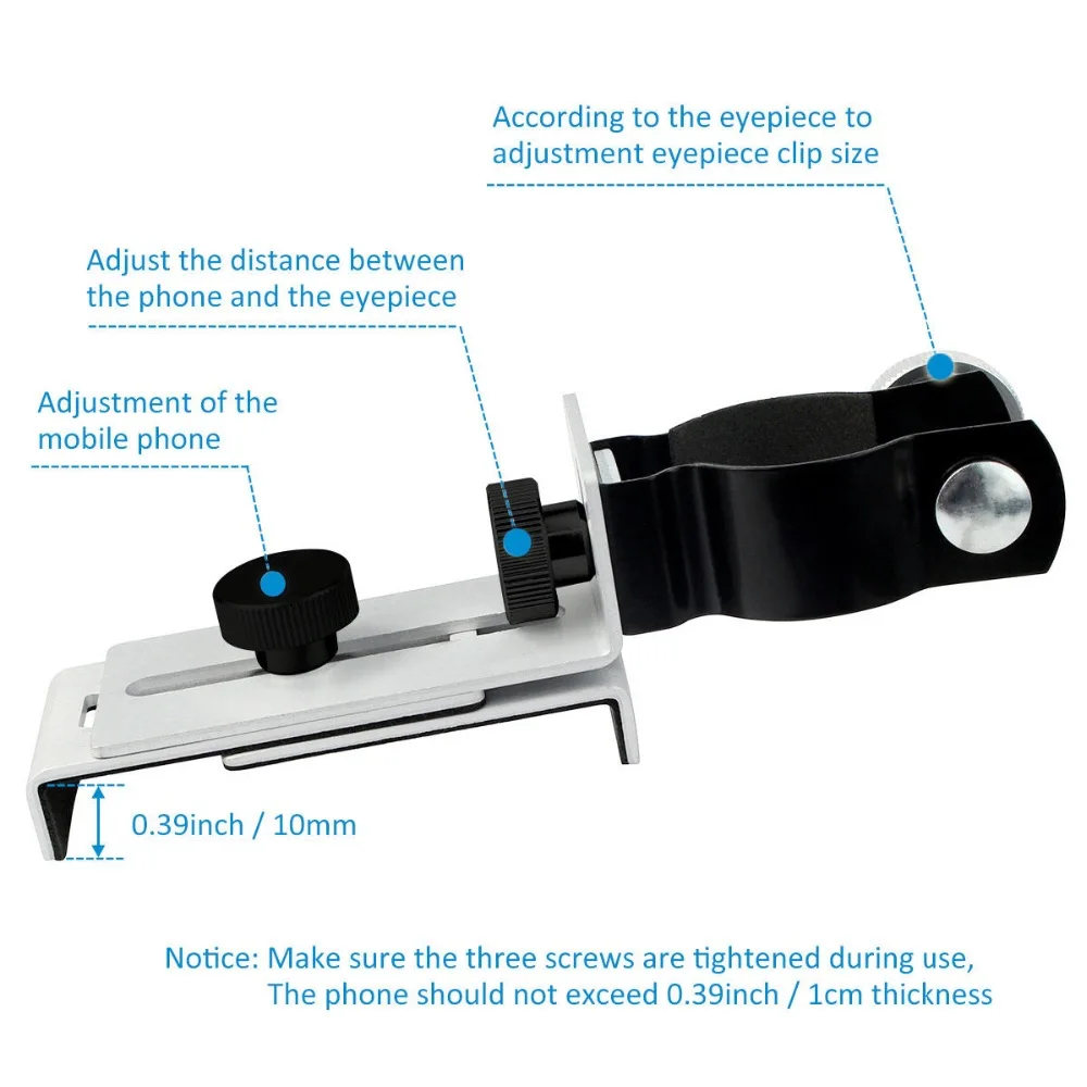 Datyson 1-1,2" держатель телескопа подключения держатель для мобильного телефона Металл для 24-38 мм телескопы монокулярный аксессуар комплект
