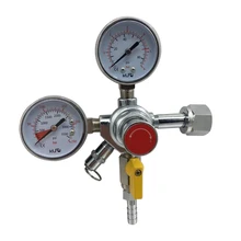 CO2 углеродный диоксидный регулятор W21.8/CGA320 пивной редуктор давления для домашнее пиво Профессиональное качество бар аксессуары инструменты