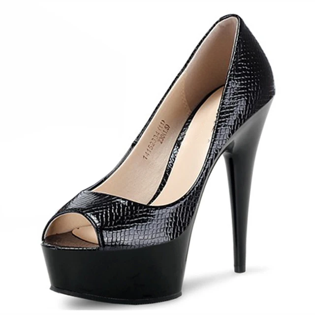 Platform Peep Toe Pumps for Women Party 6 inch High heels Shoes 15cm