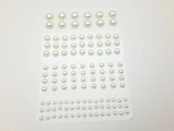 

10sheet /1180pcs half Pearl Self Adhesive Sparkle Rhinestones Crystals Beads Diamante Bling Gemstones Scrapbooking Stickers IPOD