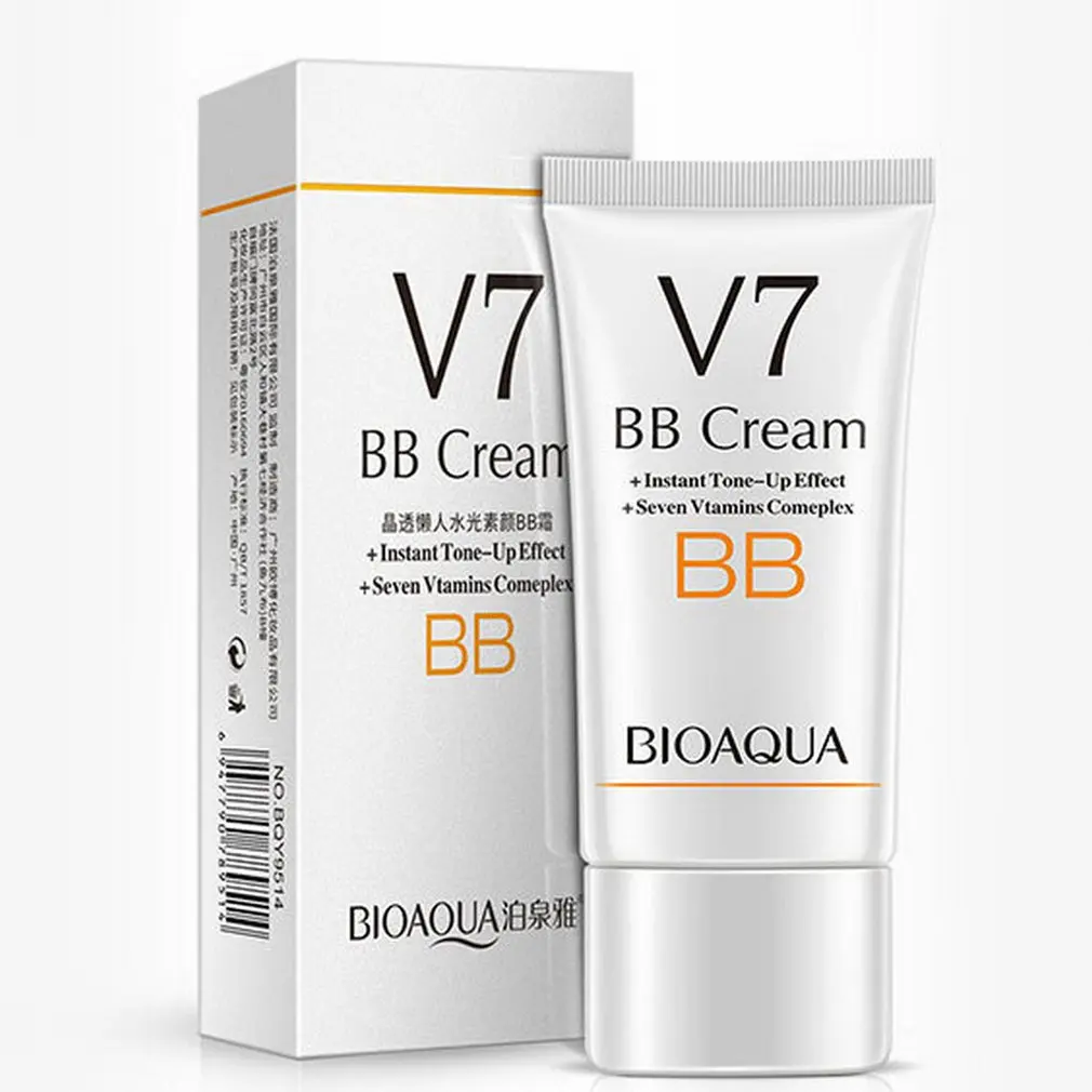BIOAQUA V7 BB Крем-корректор для макияжа Увлажняющий Осветляющий светильник для ухода за кожей